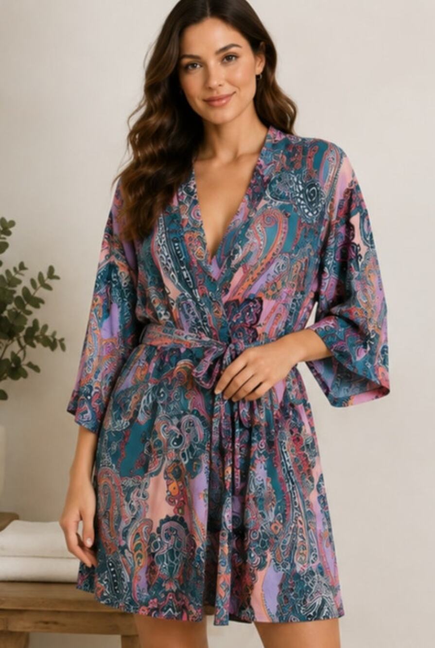 Pasiley Kimono Robe, Soma Nights, size small/medium